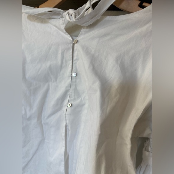 Free People|So obviously yours top, in crisp white•••Bell sleeves,bow details - Picture 8 of 16